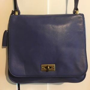 Purple Fossil Crossbody Bag